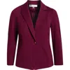 Kasper One-button Seamed Waist Blazer In Purple