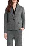 Kasper One-button Blazer In Gray