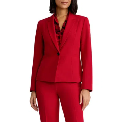 Kasper One-button Blazer In Red