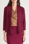 Kasper Open Front Cardigan In Brown