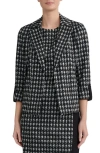 Kasper Open Front Seamed Jacket In Black