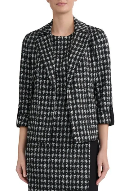 Kasper Open Front Seamed Jacket In Black