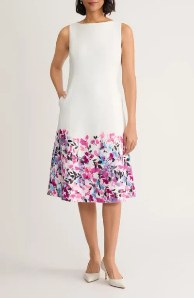 Kasper Paneled Princess Seam Sleeveless A-line Dress In Multi