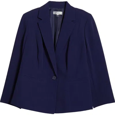 Kasper Paneled Seam One-button Blazer In  Navy