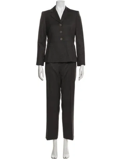 Pre-owned Kasper Pant Set In Gray