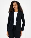 Kasper Petites Womens Office Formal One-button Blazer In Black