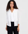 Kasper Petite Open-front Pull-on Cardigan In White