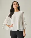 Kasper Plus Size Ruffle-sleeve Blouse In Vanilla Ice