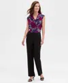 Kasper Petite Straight Full-length Pants, Regular & Petite In Black