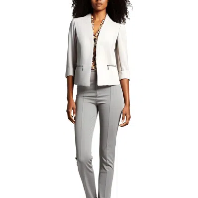 Kasper Petites Womens Cuffed Polyester Open-front Blazer