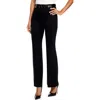 Kasper Petites Womens High-rise Viscose Bootcut Pants In Black