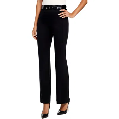 Kasper Petites Womens High-rise Viscose Bootcut Pants In Black