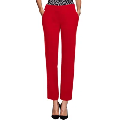 Kasper Petites Womens Mid-rise Ankle Straight Leg Pants