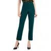 Kasper Petite Slim Straight-leg Trousers In Green