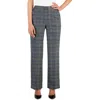 Kasper Petites Womens Plaid Polyester Straight Leg Pants In Multi
