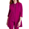 Kasper Petites Womens Pocket Polyester Open-front Blazer In Red