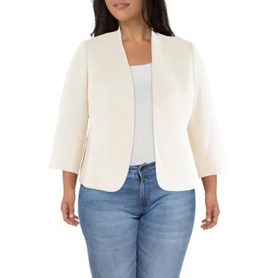 Kasper Petites Womens Textured Polyester Open-front Blazer