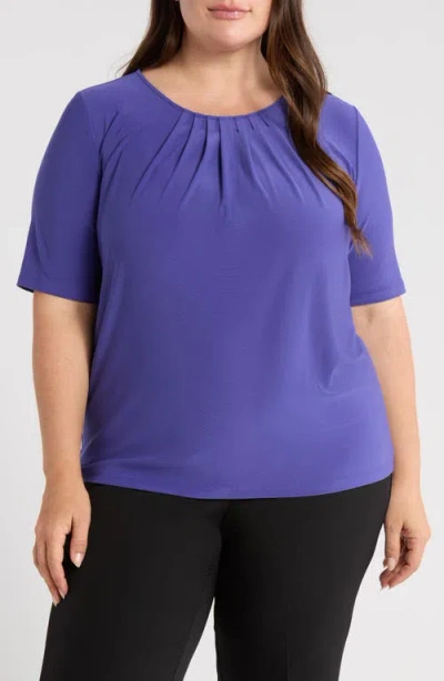 Kasper Pleat Neck Top