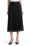Kasper Pleated Pull-on Midi Skirt In Multi