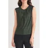 Kasper Pleated Sleeveless Top In Multi