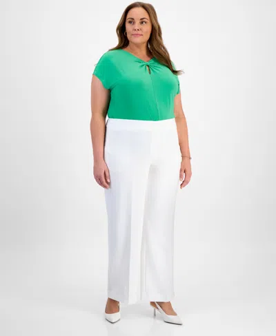 KASPER PLUS SIZE CREPE PANTS