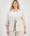 Kasper Plus Size Notch-collar Single-button Jacket