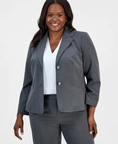 Kasper Plus Size Notched-collar Two-button Blazer