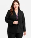 Kasper Plus Size One-button Blazer In Black