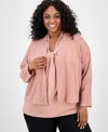 Kasper Plus Size Onion-skin Jacket