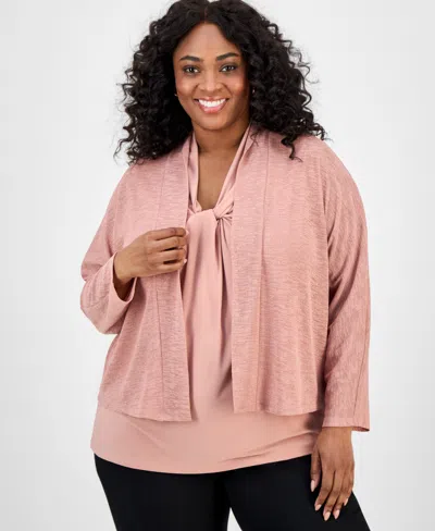 Kasper Plus Size Onion-skin Jacket