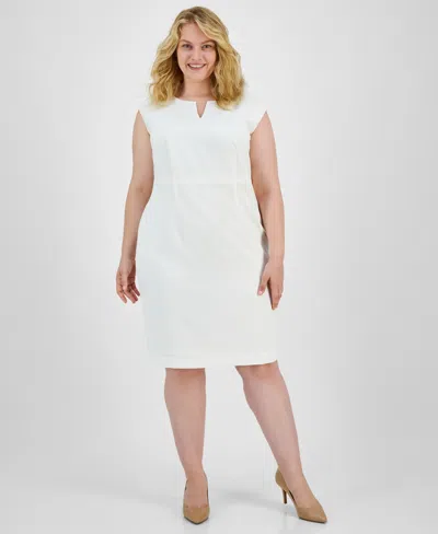 Kasper Plus Size Sleeveless Sheath Dress In Evergreen