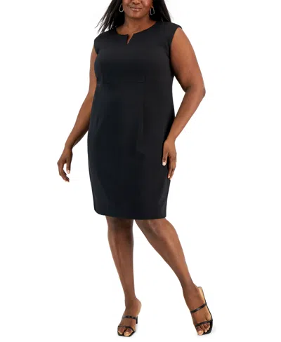 KASPER PLUS SIZE SLEEVELESS SHEATH DRESS