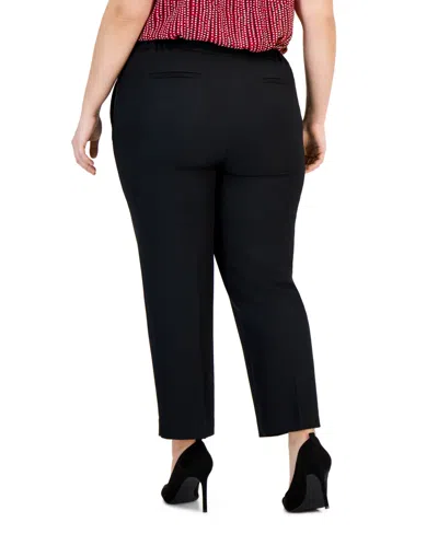 Kasper Plus Size Straight-leg Pants In Black