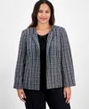 Kasper Plus Size Tweed Metallic-trim Jacket