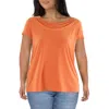 Kasper Plus Womens Drapey Jersey Blouse