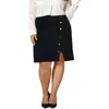 Kasper Plus Womens Embellished Crepe Pencil Skirt
