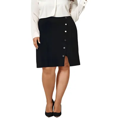 Kasper Plus Womens Embellished Crepe Pencil Skirt