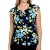 Kasper Plus Womens Floral Print Polyester Blouse