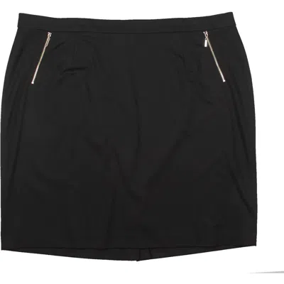 Kasper Plus Womens Mini Short A-line Skirt In Black