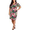 Kasper Plus Womens O-ring Polyester Wrap Dress In Multi