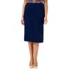 Kasper Plus Womens Office Wear Professional Pencil Skirt In Blue