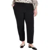 Kasper Plus Size Blazer Printed Cowl Neck Top Modern Dress Pants In Black