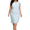 Kasper Plus Womens Polyester Sheath Dress