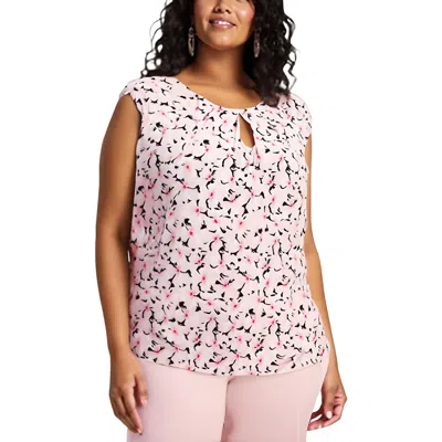 Kasper Plus Womens Printed Polyester Shell In Multi