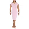 Kasper Plus Womens Sheath Knee Length Sheath Dress In Pink