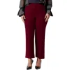 Kasper Plus Womens Compression Fit Viscose Straight Leg Pants