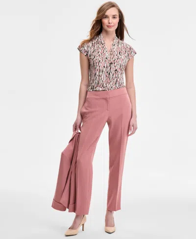 KASPER WOMEN'S STRETCH CREPE SLIM LEG PANT, REGULAR & PETITE SIZES