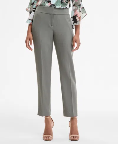 Kasper Press-pleat Fly-front Pants, Regular & Petite Sizes