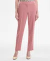 Kasper Plus Size High-rise Slim-leg Pants In Pink