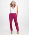 Kasper Press-pleat Fly-front Pants, Regular & Petite Sizes